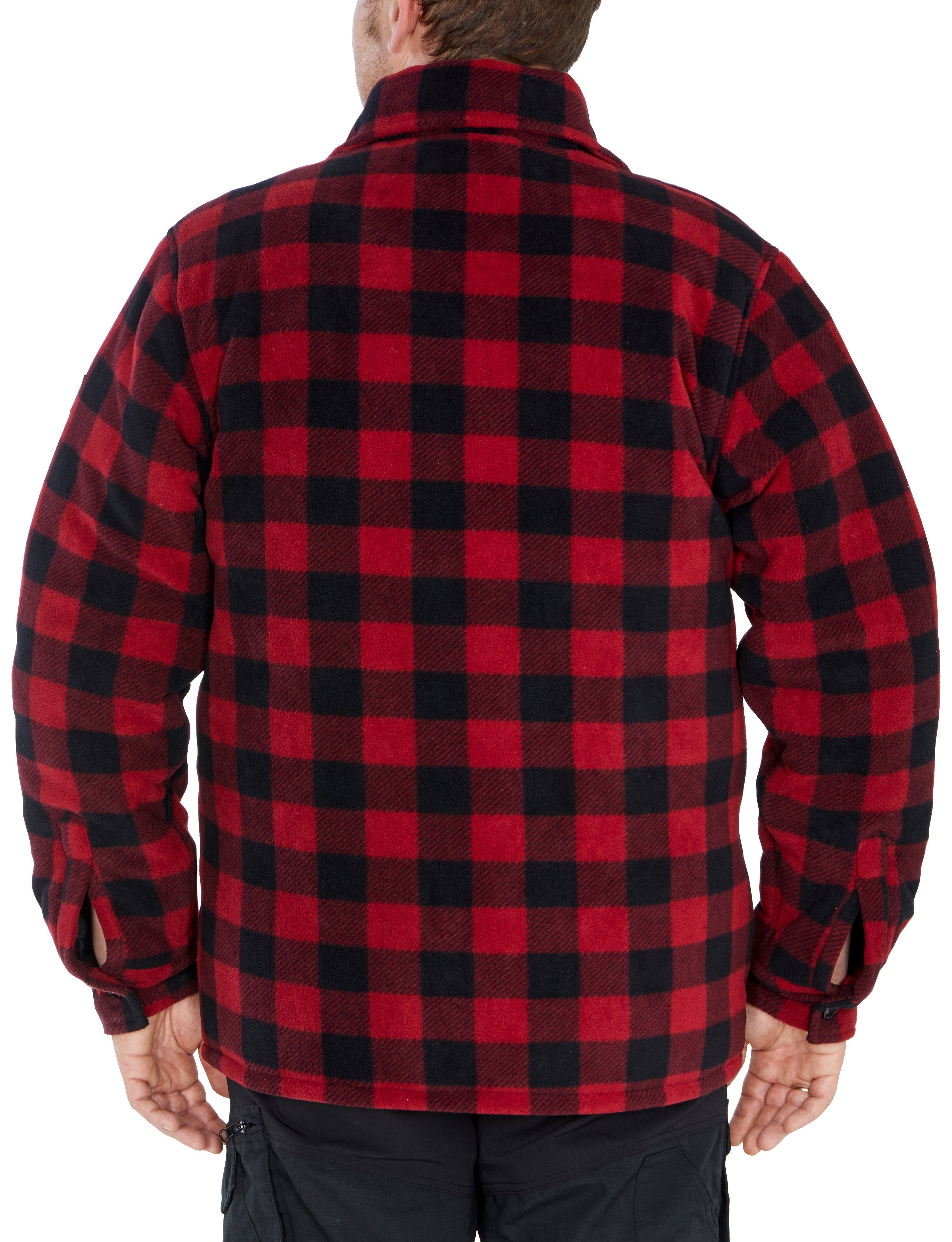 Northern Country Flanellhemd (als Jacke offen oder Hemd zugeknöpft zu tragen) warm gefüttert, mit 5 Taschen, mit verlängertem Rücken, Flanellstoff