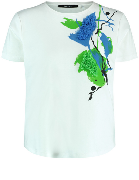Baumwoll-Shirt mit platziertem Frontprint