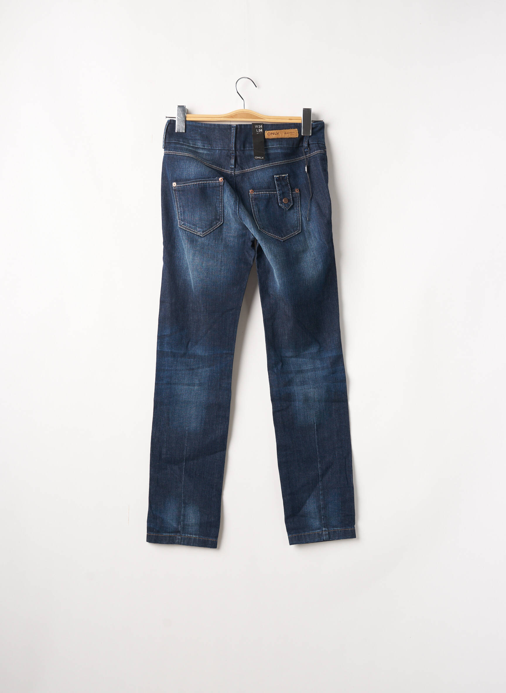 Only Jeans Coupe Droite Femme couleur bleu