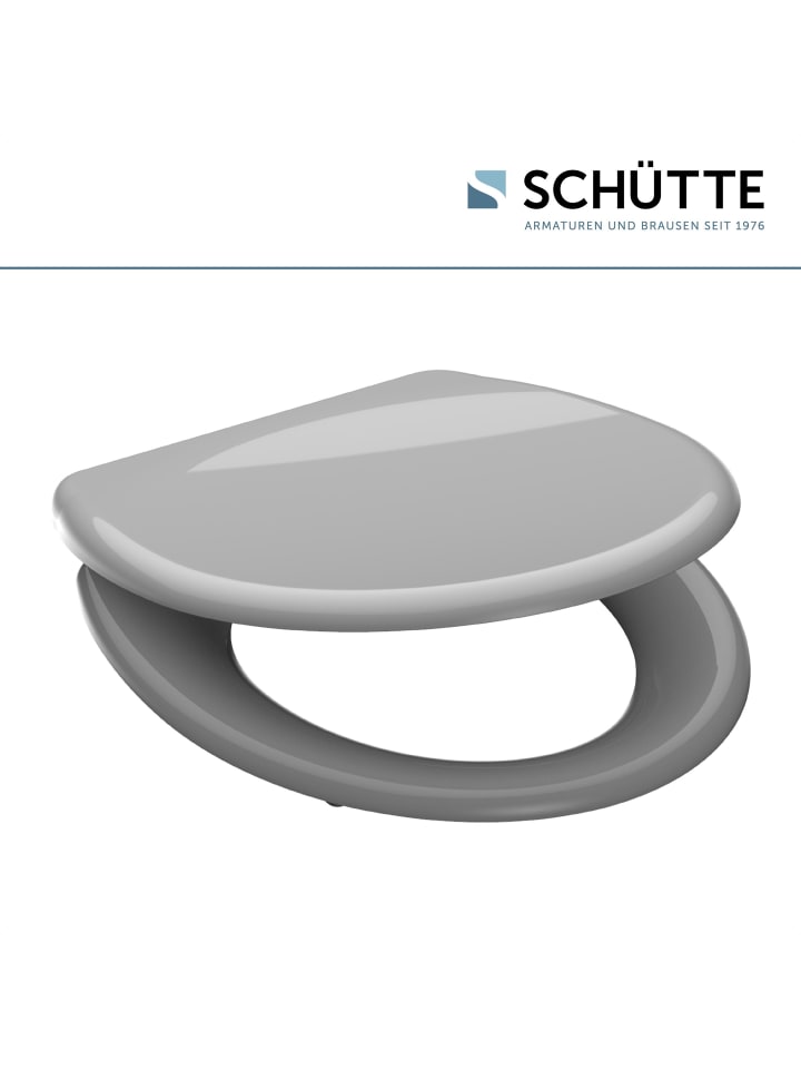 Schütte Duroplast WC Sitz GREY mit Absenkautomatik - (L) 45 x (B) 37 x (H) 4 cm günstig kaufen onesize