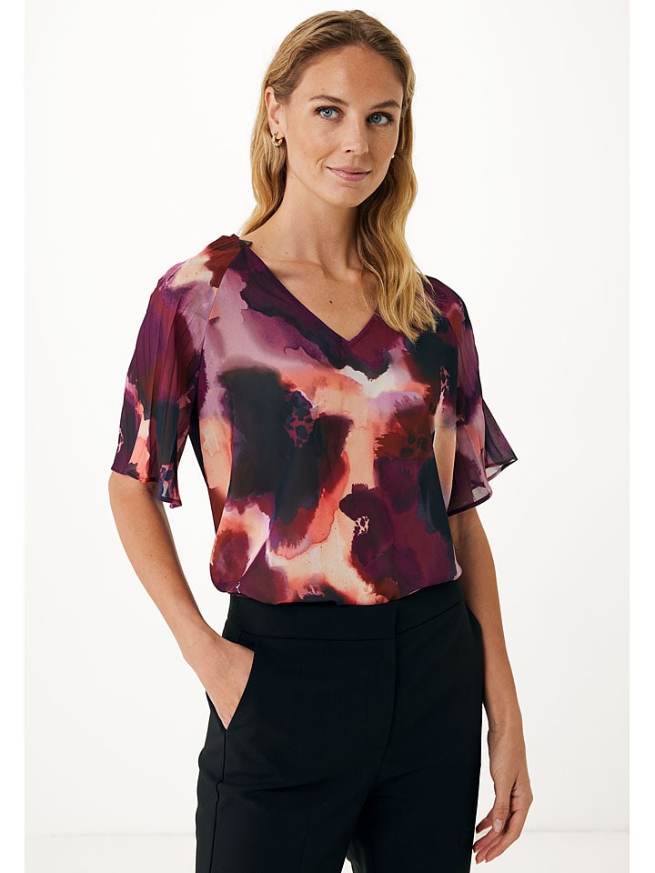 Mexx Bluse in Aubergine/ Rosa günstig kaufen