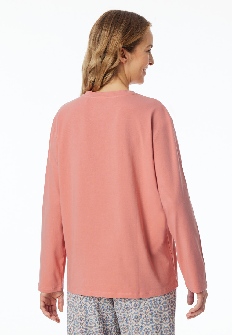 Shirt langarm rundhals papaya - Mix+Relax