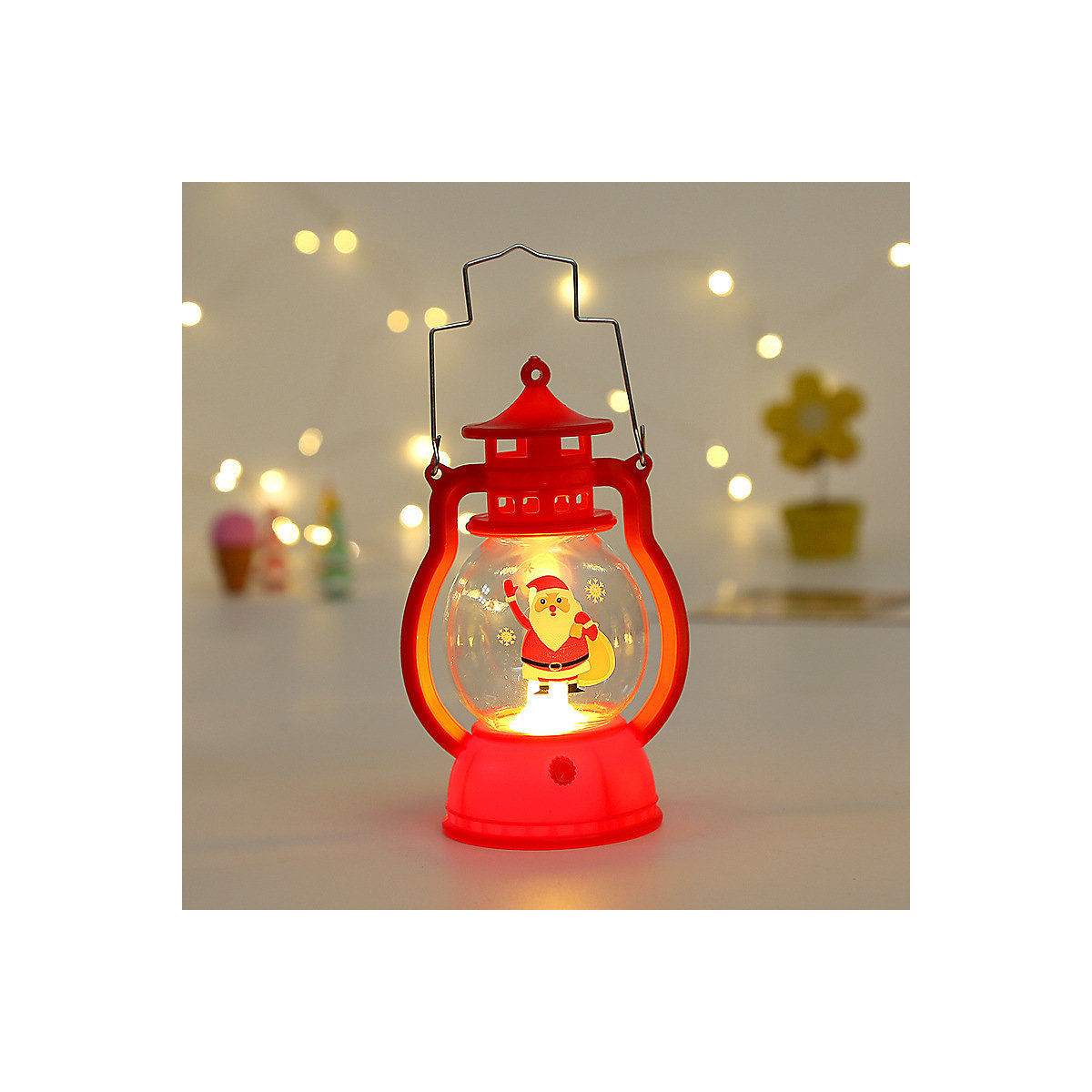 Tragbare kleine LED-Öllampe für Weihnachtsdekorationen Alter Mann Schneemann Weihnachtsatmosphäre Kinder tragbare Lampe
