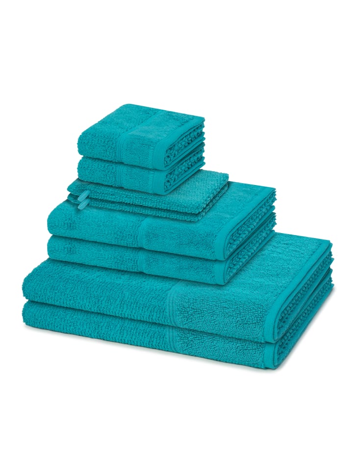 Möve for Frottana 2 X Wasch- 2 X Gäste- 2 X Dusch- 2 X Handtuch im Set Pearl in Ocean günstig kaufen 8