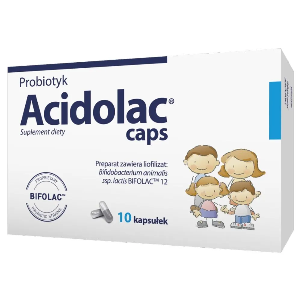 Acidolac, kosttilskud indeholdende levende bakteriekulturer, kapsler