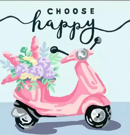 CreArt Choose happy - Malen nach Zahlen für Erwachsene