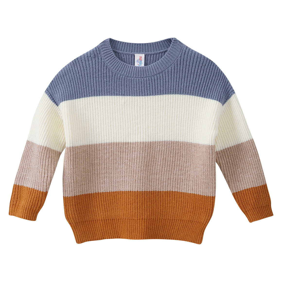 Mädchen Strickpullover mit Blockstreifen