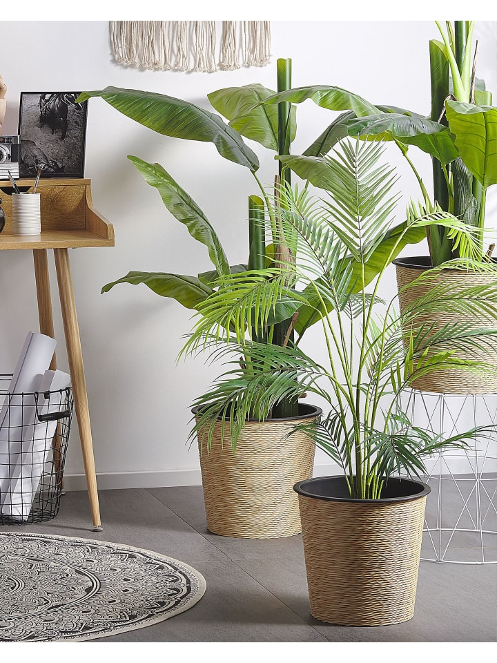 Beliani Kunstpflanze ARECA PALM in Grün/Schwarz - (W) 12 x (H) 124 x (L) 12 cm günstig kaufen onesize