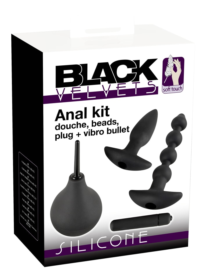 Black Velvets Toy Set Anal Kit in schwarz günstig kaufen 18 cm