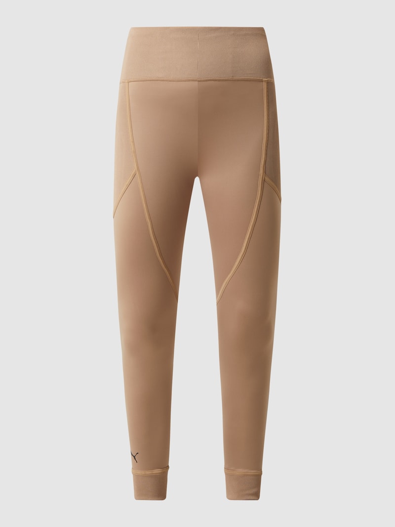 Sportleggings mit Logo-Detail in beige