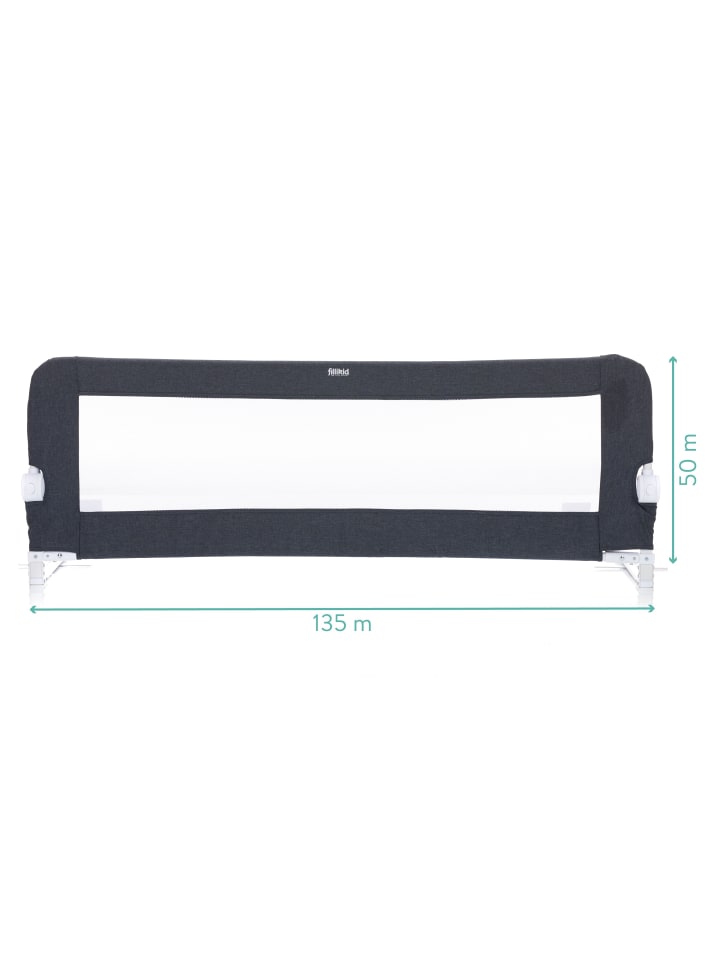 fillikid Bettgitter Ella 135 x 50 cm Exclusiv in Dunkelgrau günstig kaufen onesize