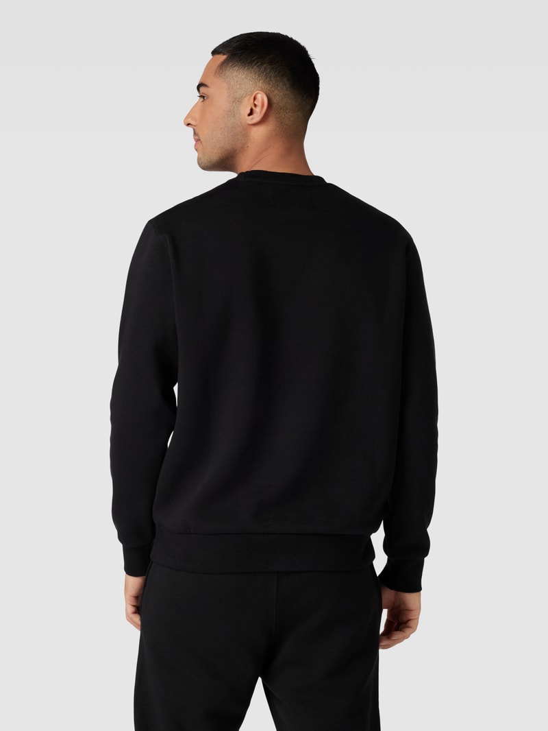 Sweatshirt mit Label-Details Modell 'Rochester' in schwarz