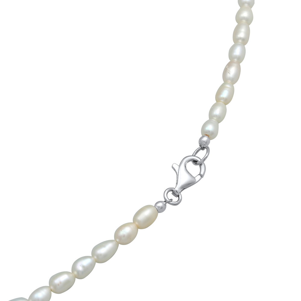 Nenalina Nenalina Collier Femmes Classique Élégant avec perles d'eau douce en argent sterl collier