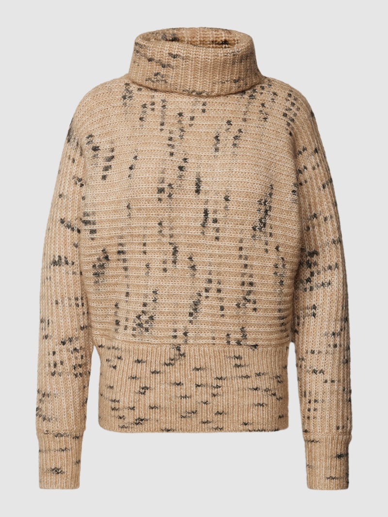 Strickpullover mit Rollkragen Modell 'Pirke' in beige