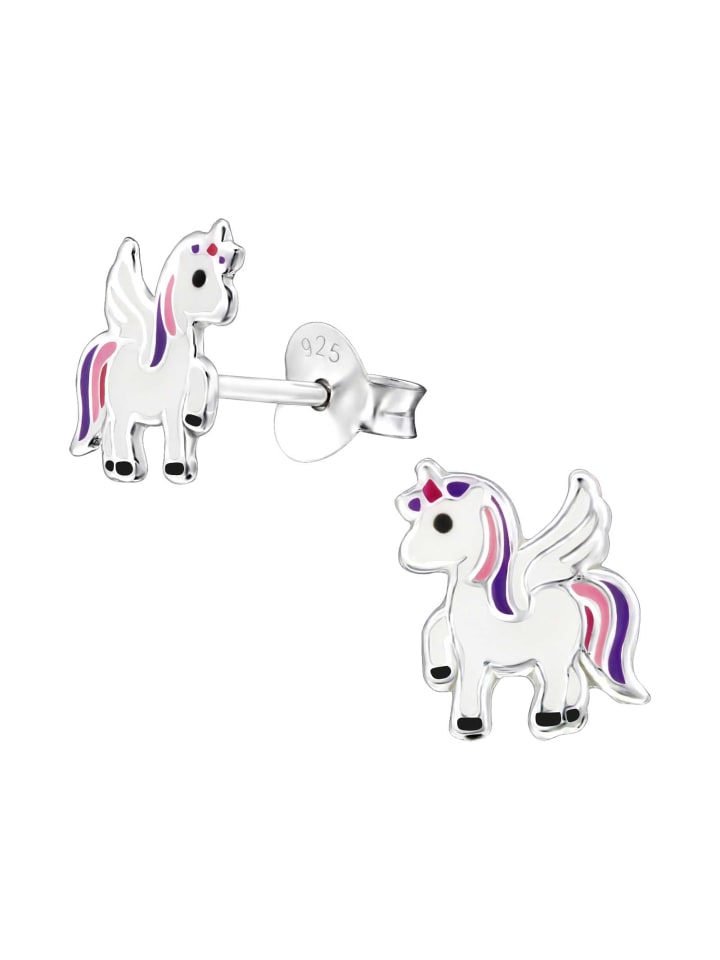 schmuck23 Ohrringe 925 Silber Einhorn in Bunt günstig kaufen onesize