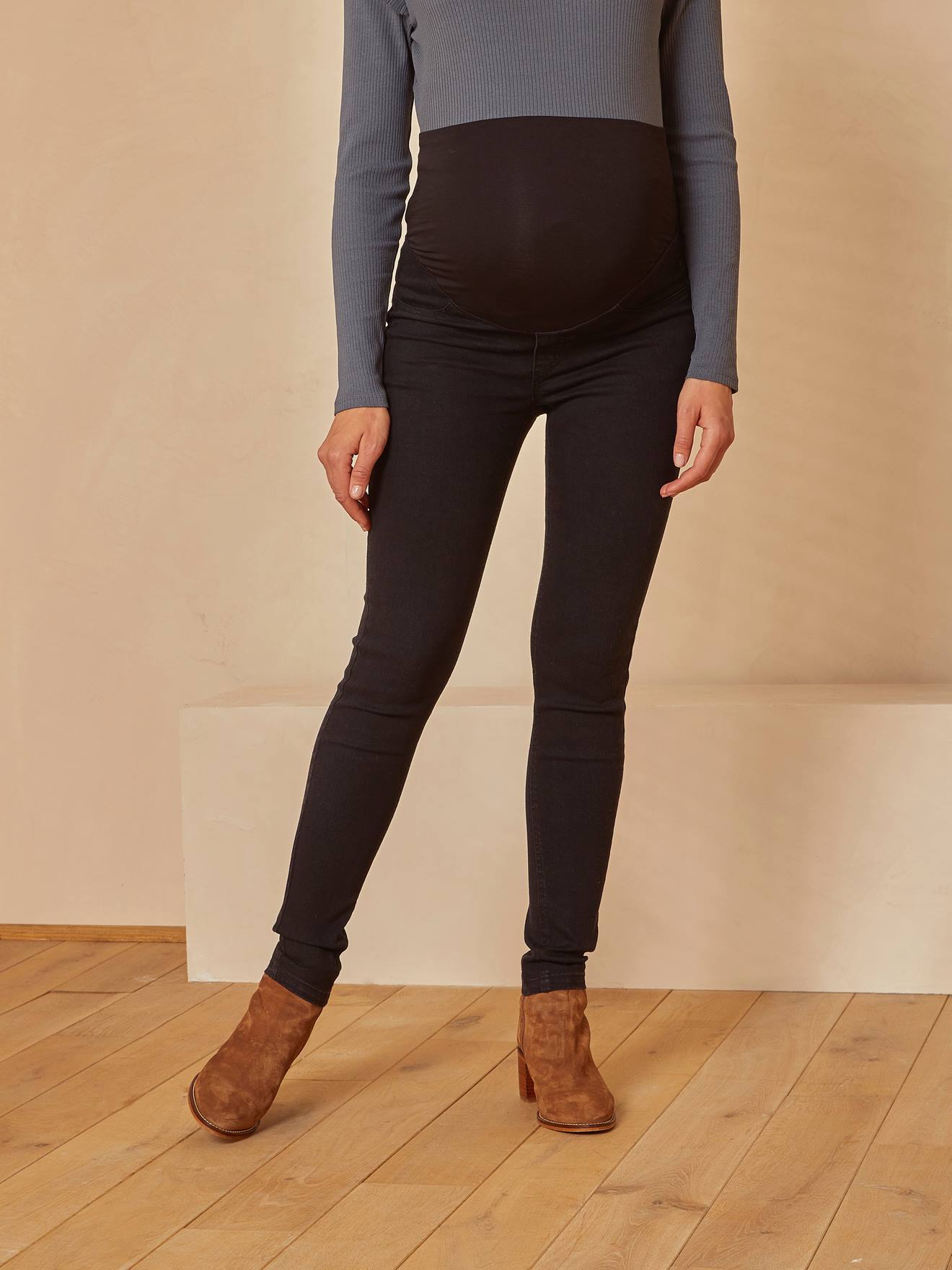 Vertbaudet Jeans-Treggings für die Schwangerschaft - schwarz
