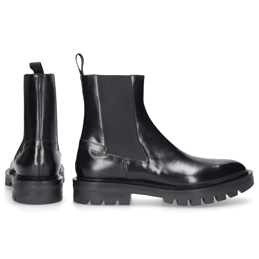 Santoni - Chelsea Boots 59648 Kalbsleder - schwarz
