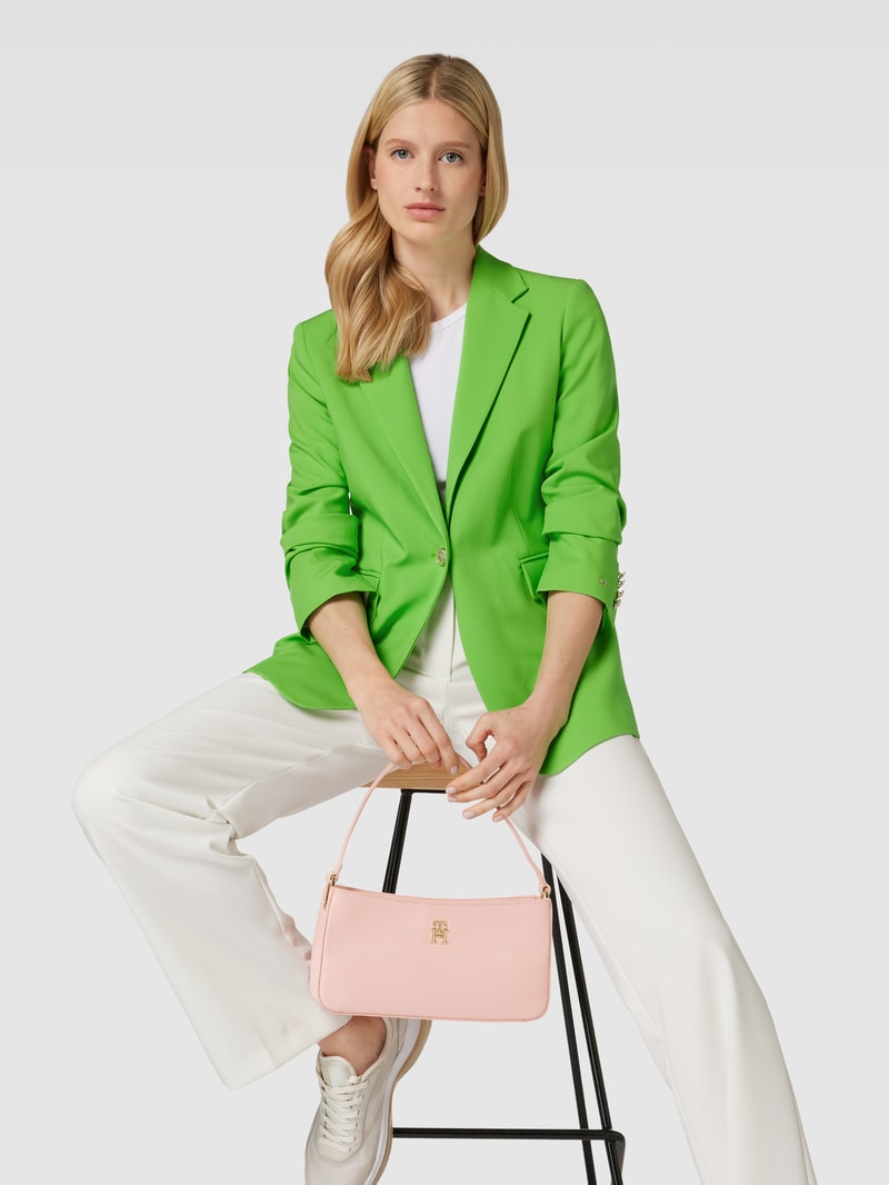 Handtasche mit Label-Applikation in rosé