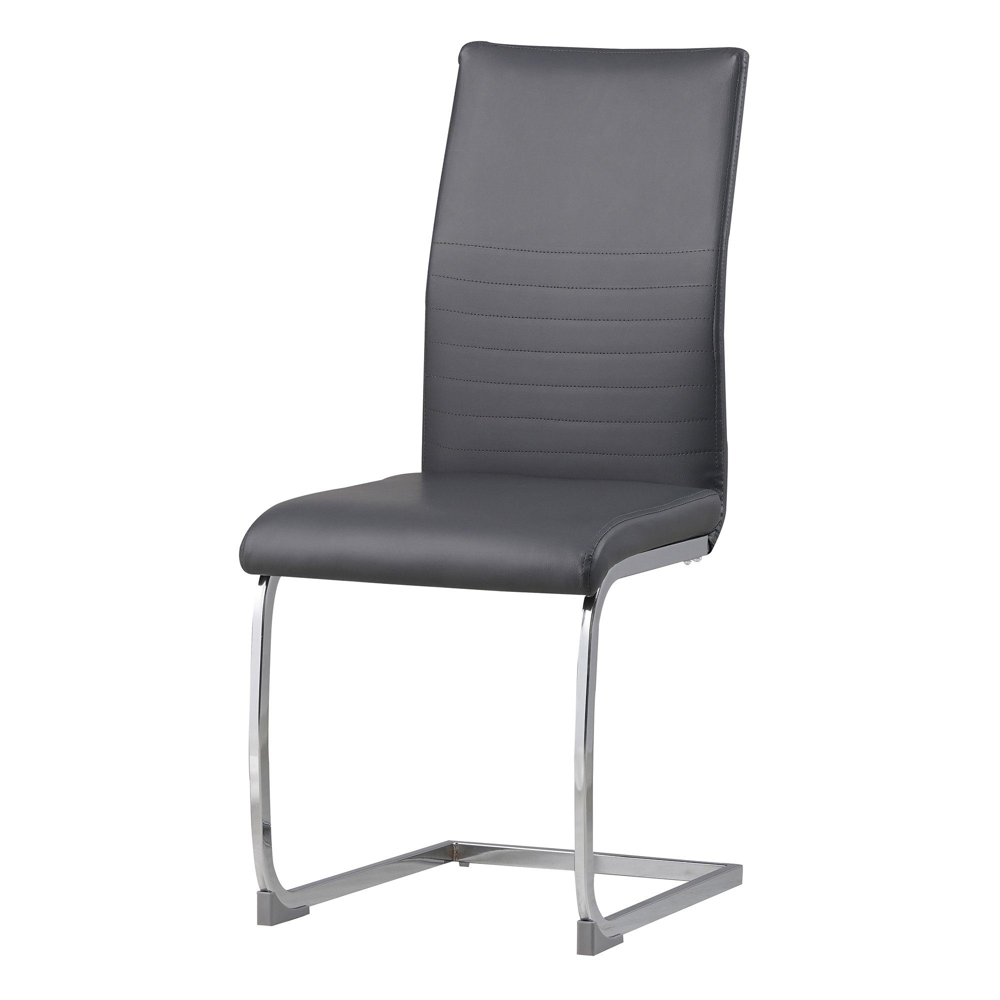 Albatros International Freischwinger Albatros Esszimmerestuhl Küchenstuhl BURANO, Kunstleder Bezug (4er Set, Grau), Esszimmerstuhl Schwingstuhl mit modernem Design, dicke Polsterung