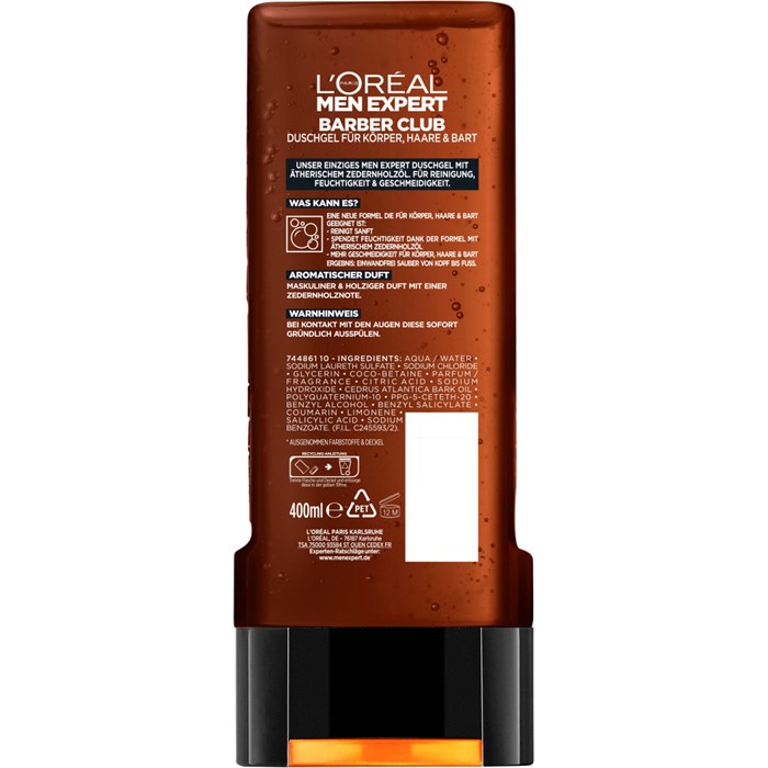 Duschgel für Körper, Haare & Bart