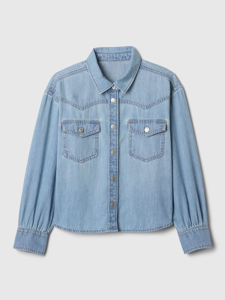 GAP Jeanshemd in Hellblau günstig kaufen