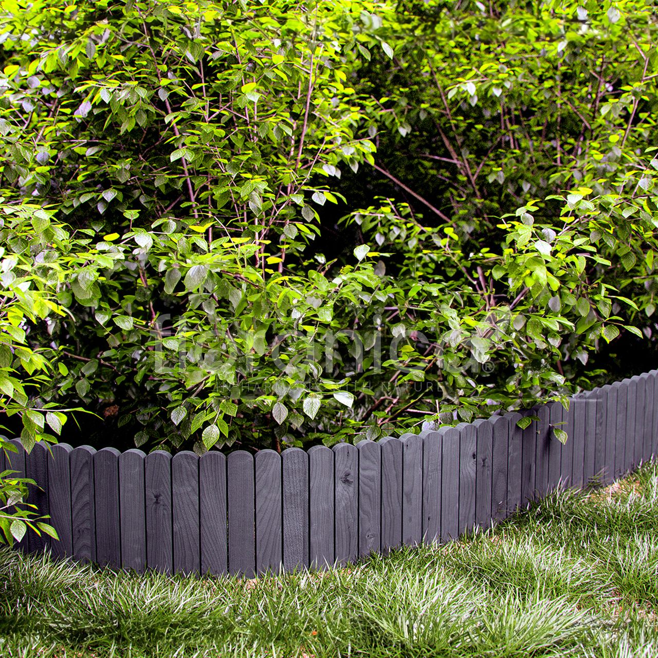 Pemicont Rollborder Flexibler Holzzaun Rolborder Beeteinfassung Rasenkante Gartenzaun