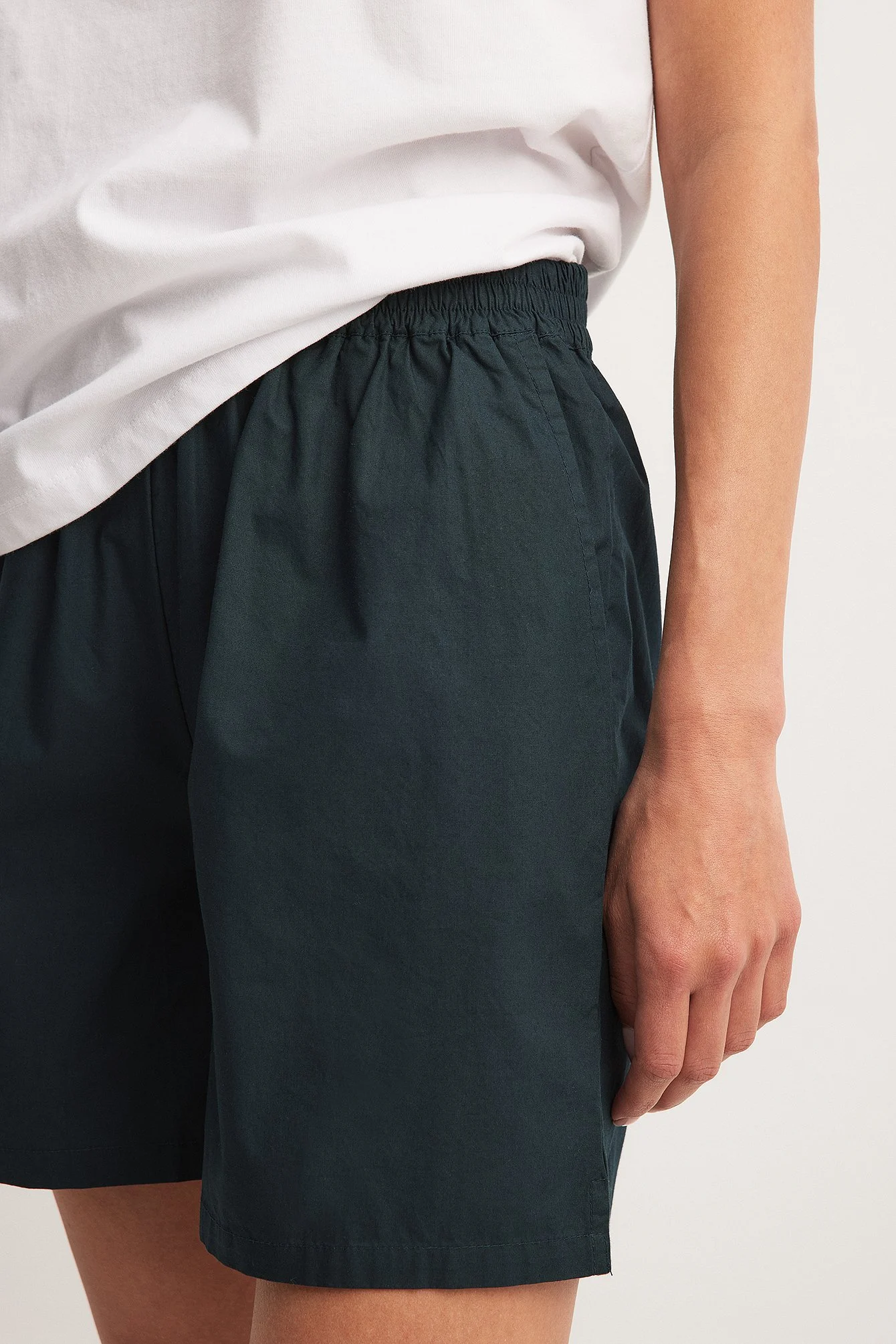 Lange Shorts aus Baumwolle mit elastischem Bund