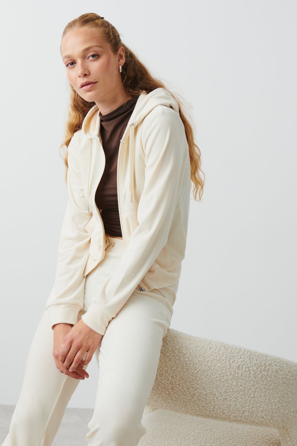 Velour hoodie