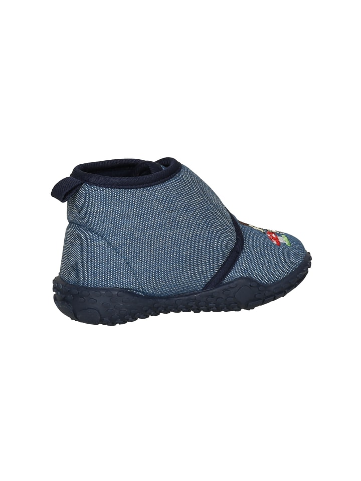 Playshoes Hausschuh Igel in Jeansblau günstig kaufen
