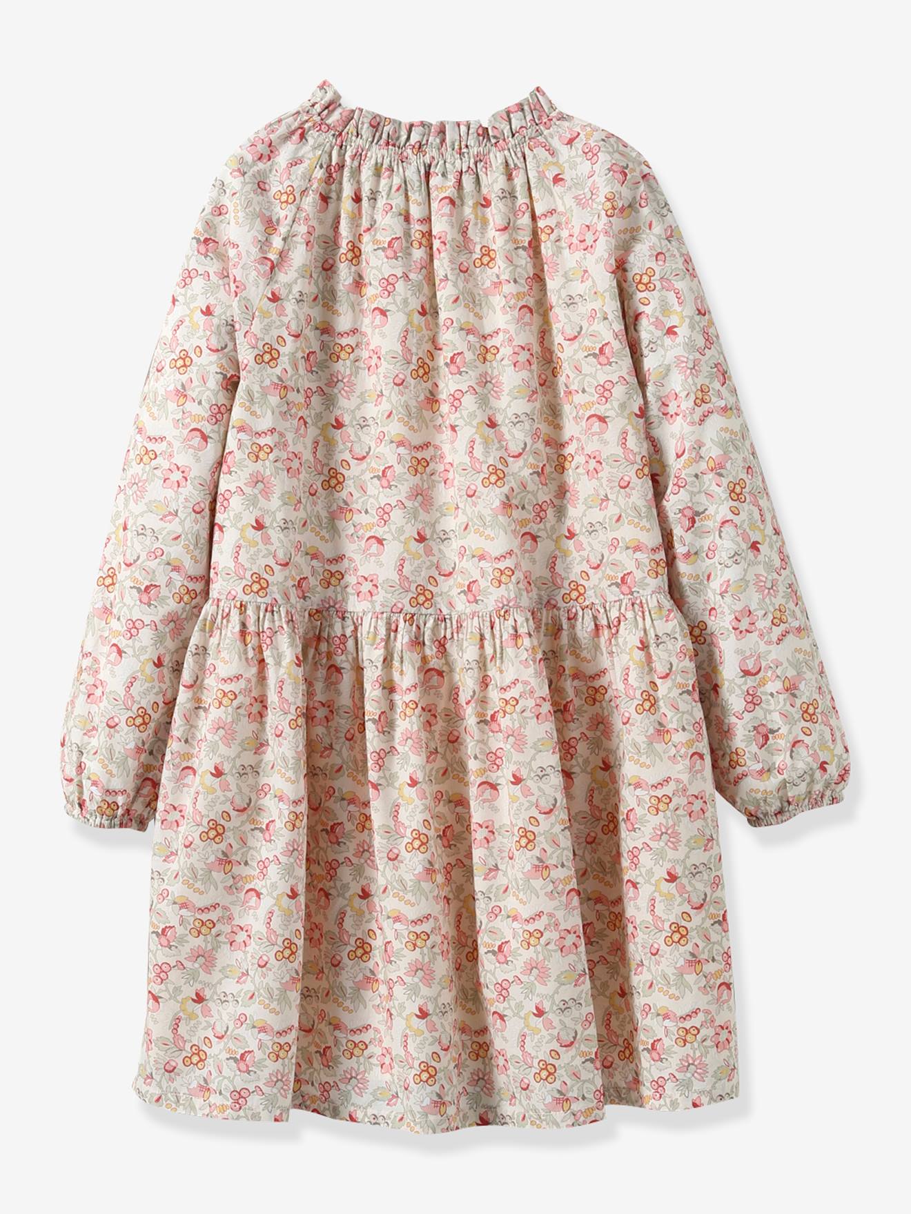 Robe Fille imprimé Mireille CYRILLUS blanc imprimé