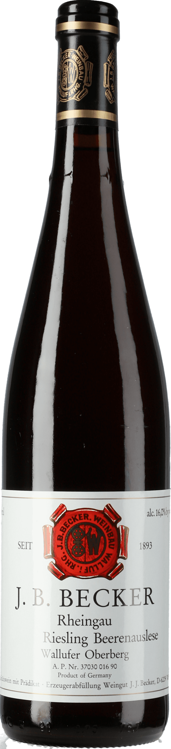J. B. Becker: Riesling Beerenauslese Wallufer Oberberg 1989