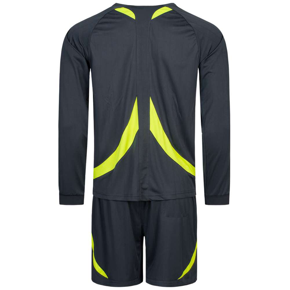 Zeus Herren Schiedsrichter Set Trikot mit Shorts Grau