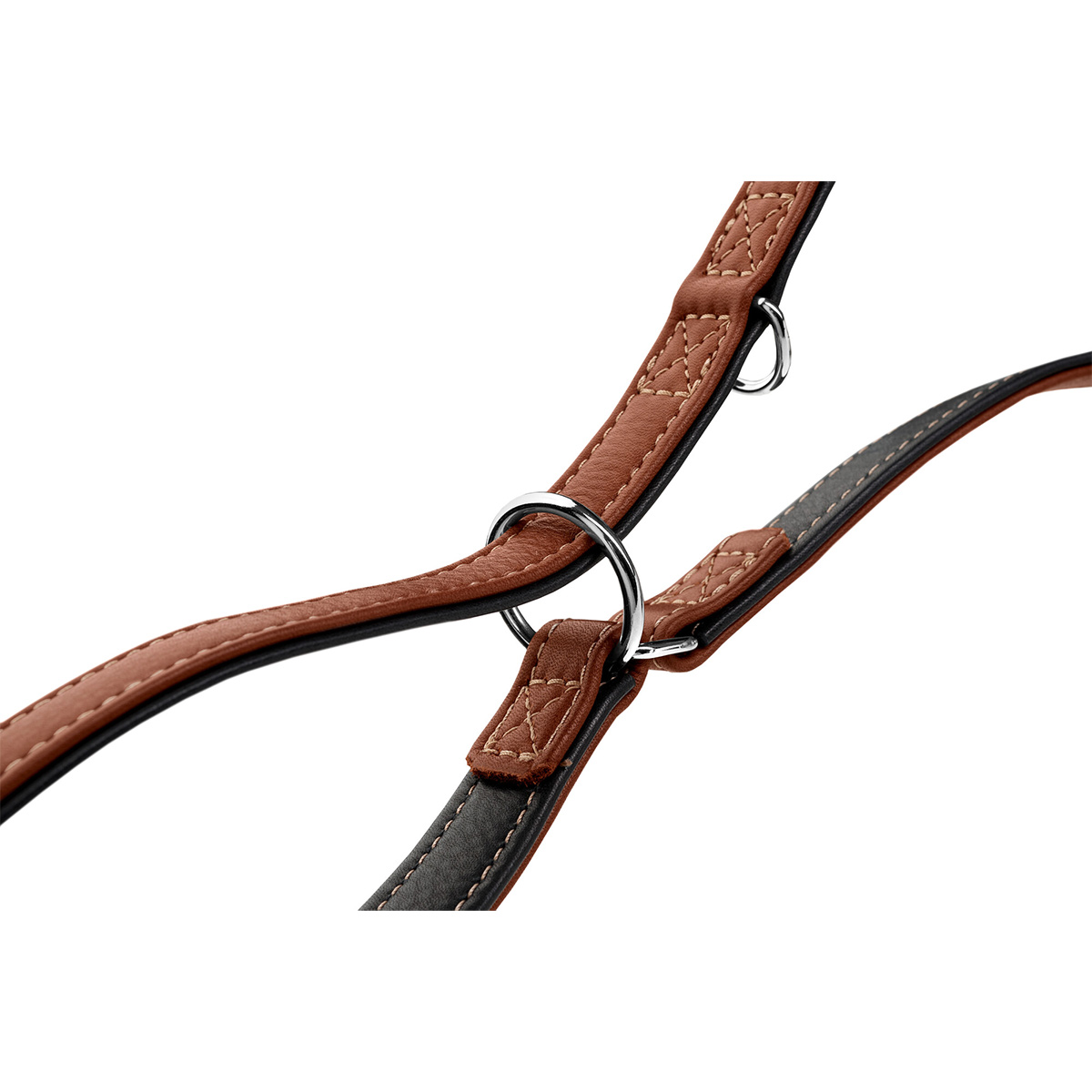 Hunter verstellbare Leine Canadian Up cognac/schwarz bei ZooRoyal