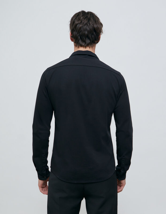 Chemise REGULAR noire Interlock Homme