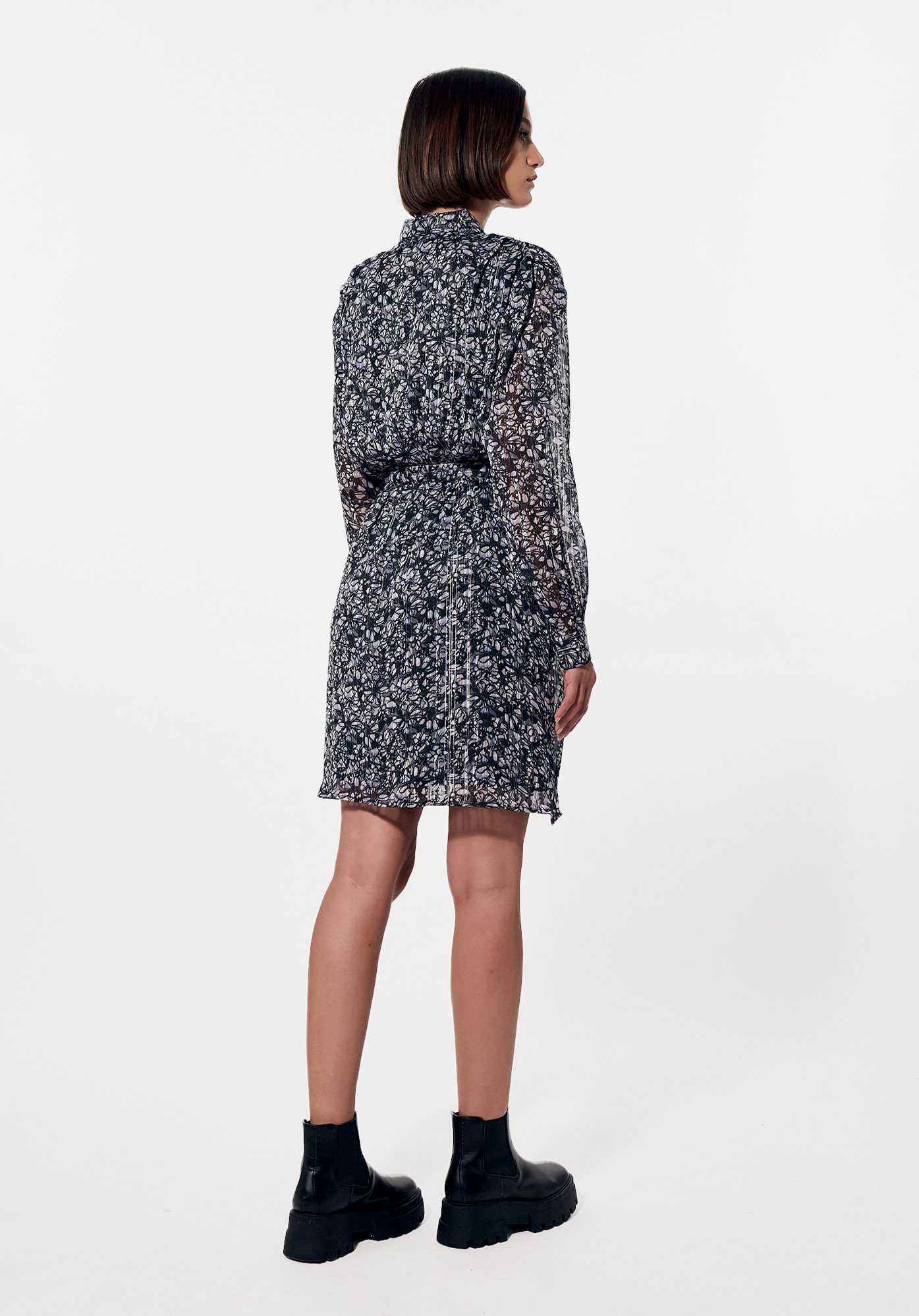 VOGUE  Robe bleue fleurie Femme en 100% polyester recyclé