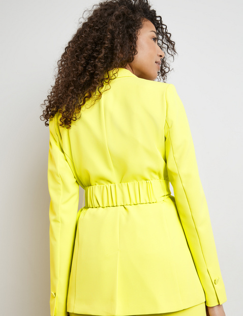 Stretch-Blazer mit Bindegürtel