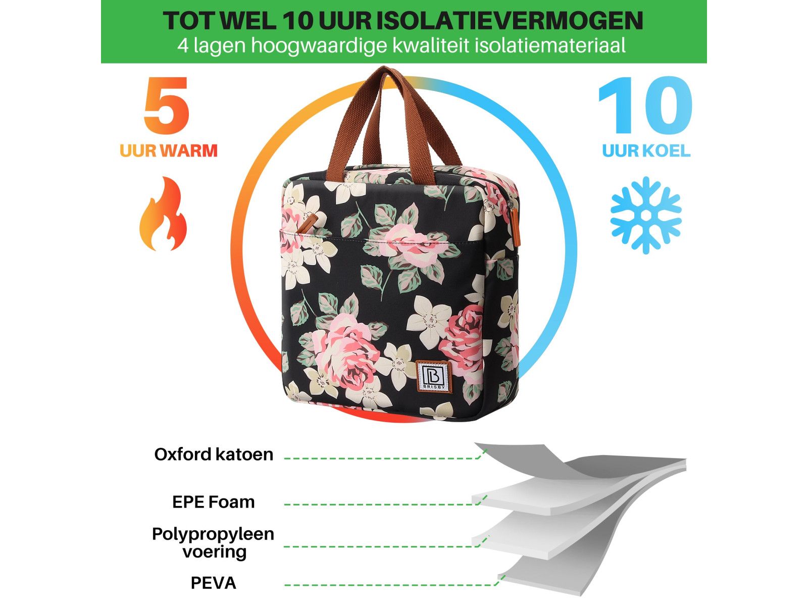 Brisby Blumen 7 Liter Kühltasche