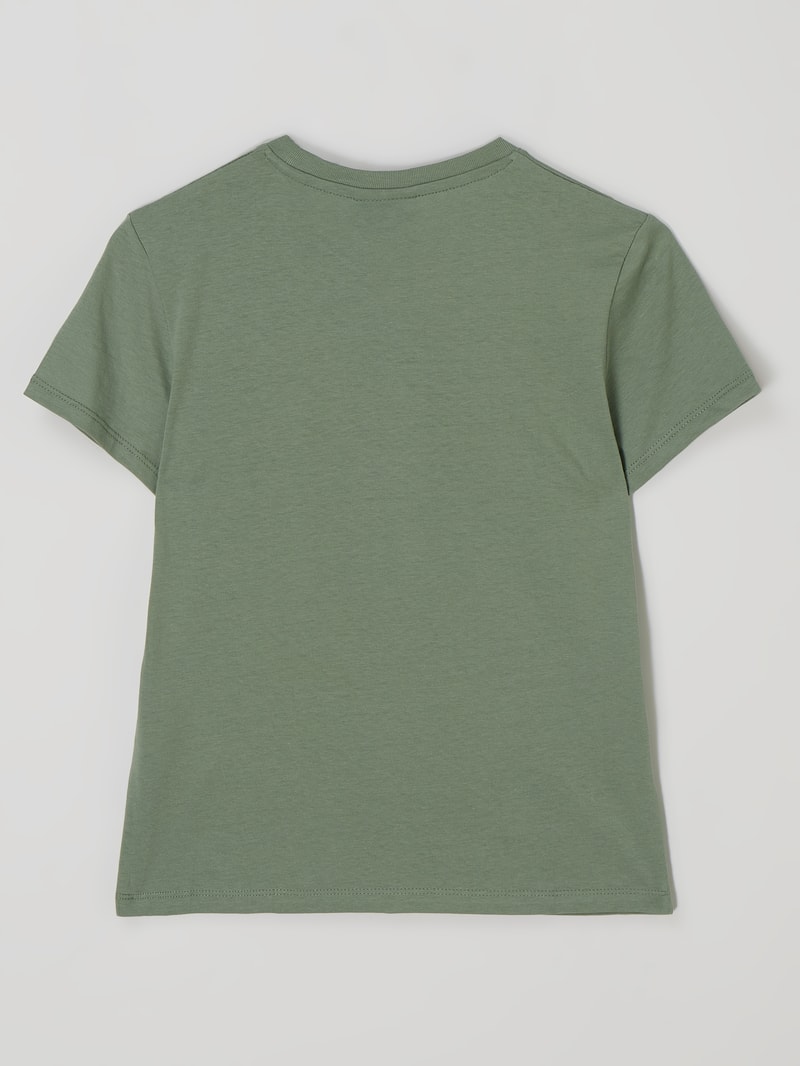 T-Shirt mit Logo in olivgrün