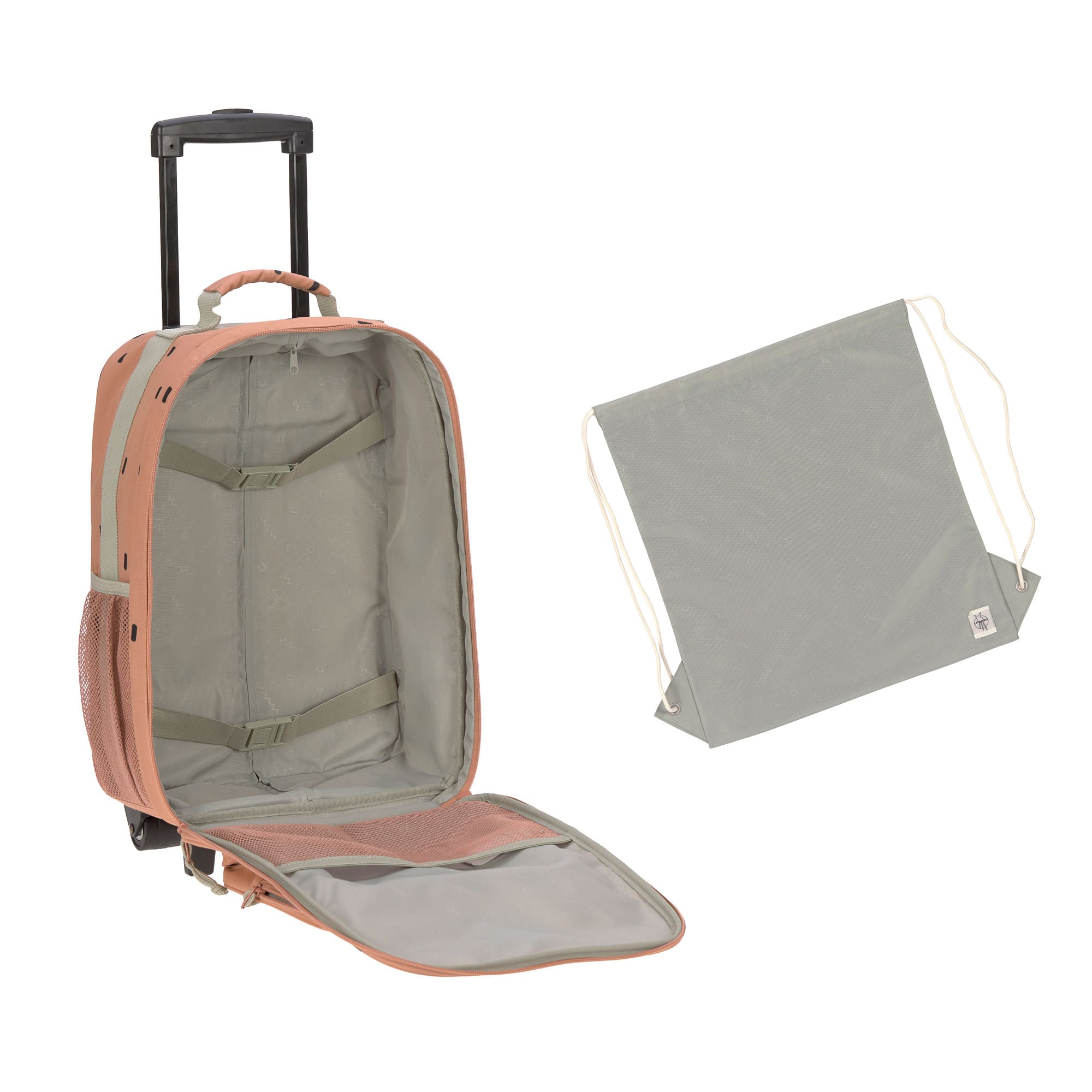 Kinderkoffer - Trolley Happy Prints, Karamell