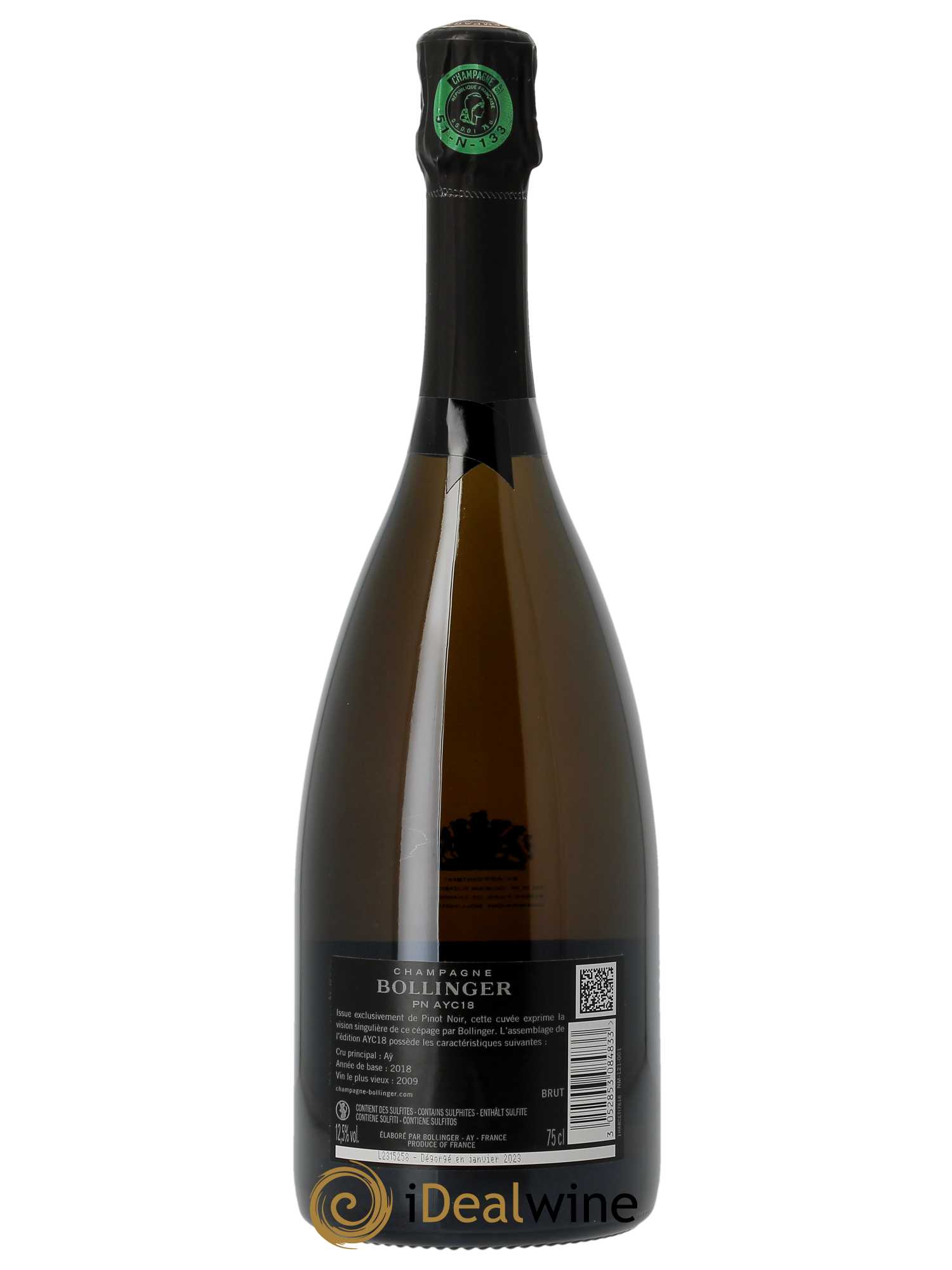 PN AYC 18 Bollinger   - Lot de 1 Bouteille