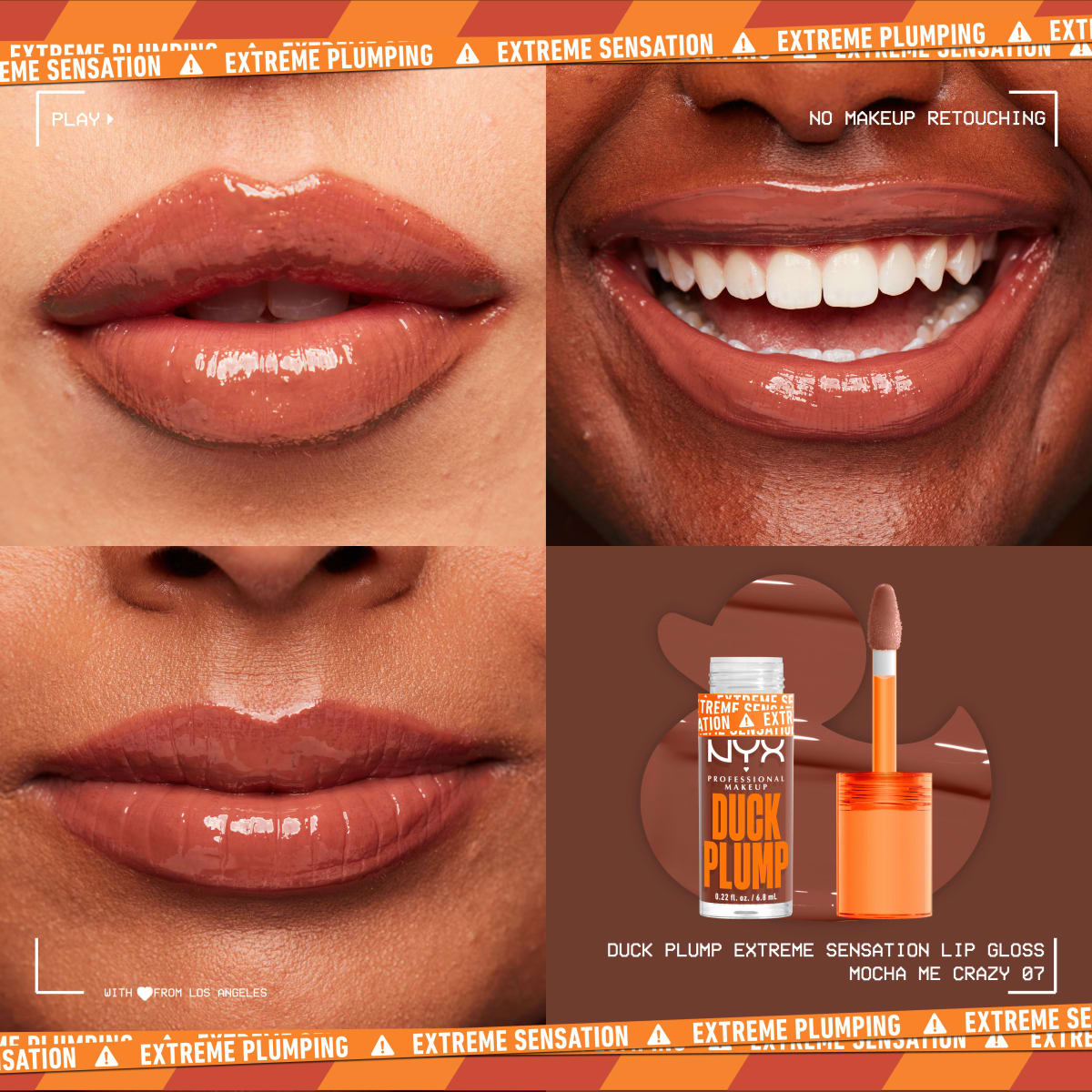 Lipgloss Duck Plump Lip Lacquer 07 Mocha me Crazy, 7 ml