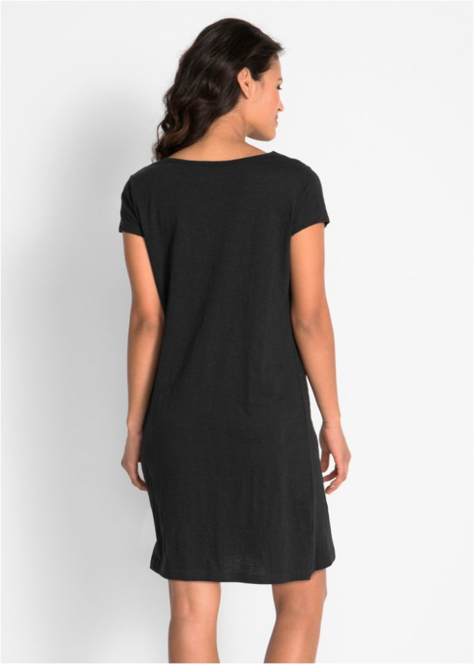 Flammgarn-Jerseykleid