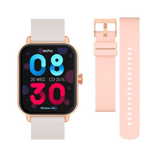 Smartwatch ECHO Rainbow Lite Roze   armband  Grijs
