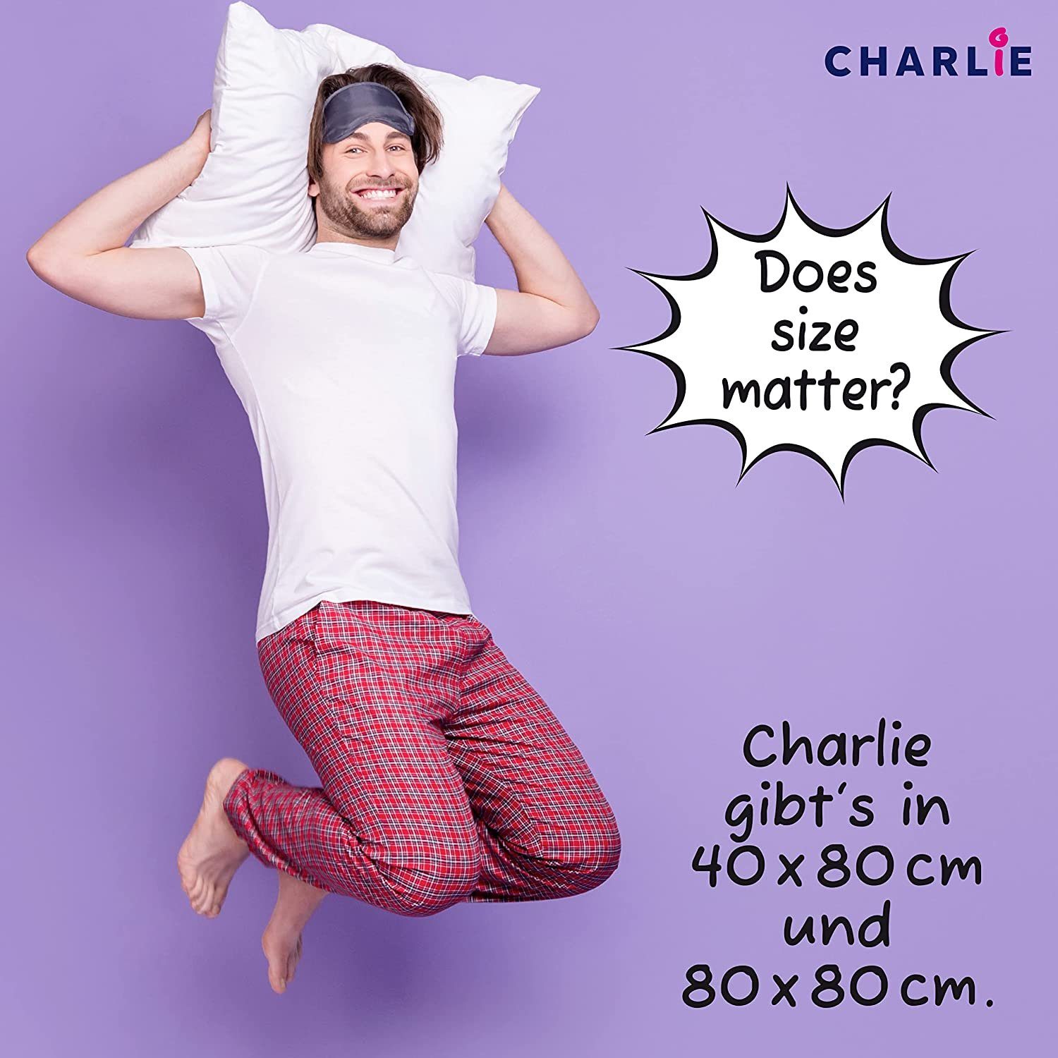 3-Kammer-Kopfkissen CHARLIE Dreikammerkissen in 40x80 oder 80x80 mit starker Stützkraft, Koru Style, Füllung: 100% silberweiße neue Entenfedern + 100% Polyester-Faserbällchen, Made in Germany, allergikerfreundlich, 