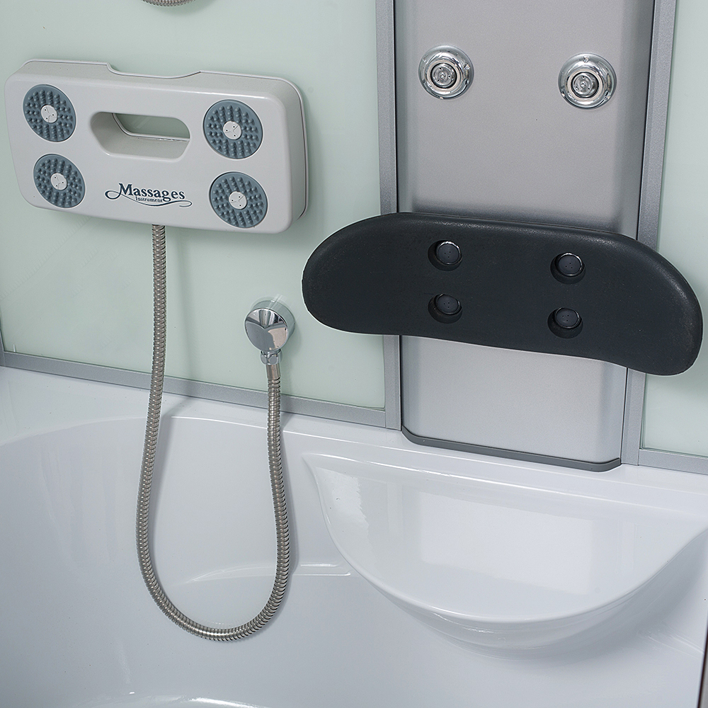 TroniTechnik Komplettdusche Duschtempel Badewanne Wanne Duschkabine Dusche TINOS 135x80