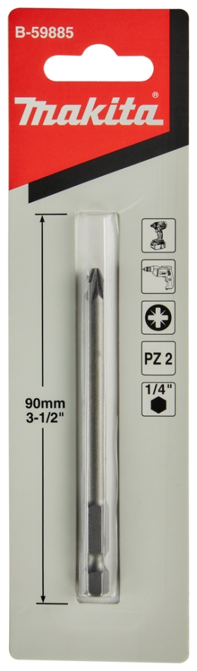 Makita Accessories B-59885 Μύτη βίδας PZ2 x 90 mm