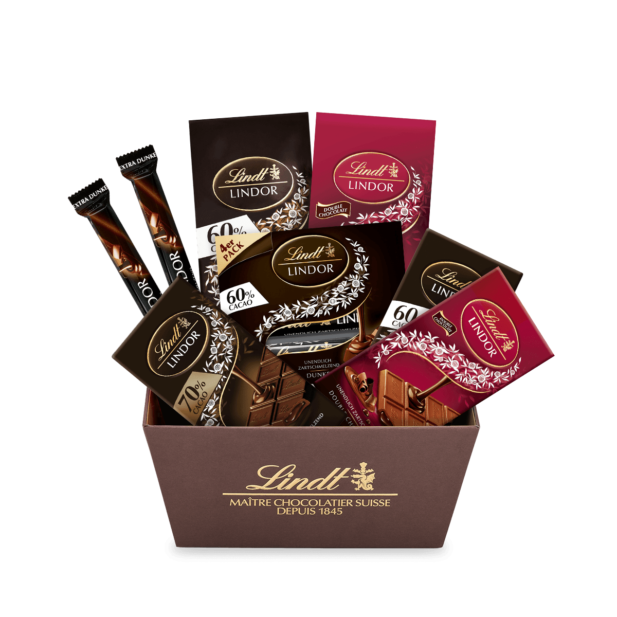 Lindt LINDOR Geschenkkorb Dark, 747g