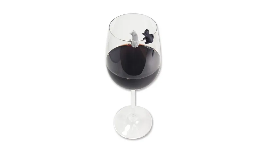 Winkee Glasmarker Kätzchen schwarz, weiß