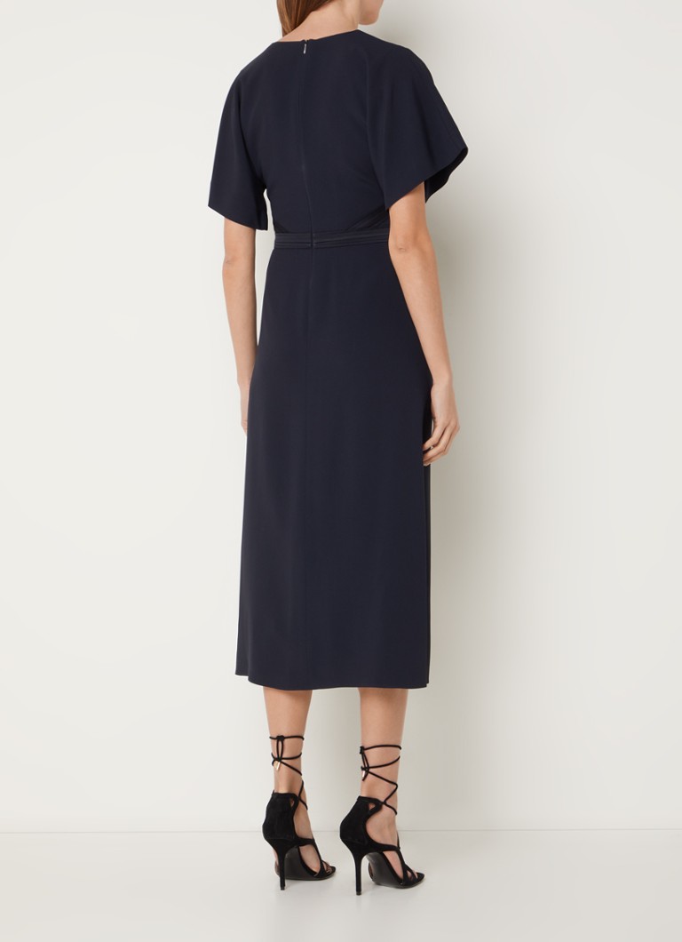 Vestido midi con escote en V Dawinga de HUGO BOSS