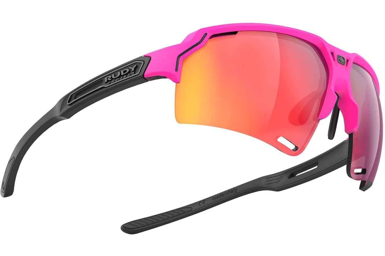 Rudy Project Deltabeat Pink Fluo / Black Matte - Multilaser Red